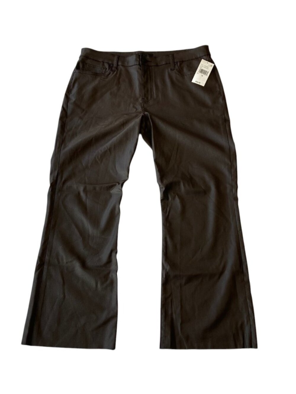Kut From The Kloth Kelsey High Rise Coated Ankle Flare Jeans 16 Chocolate NWT